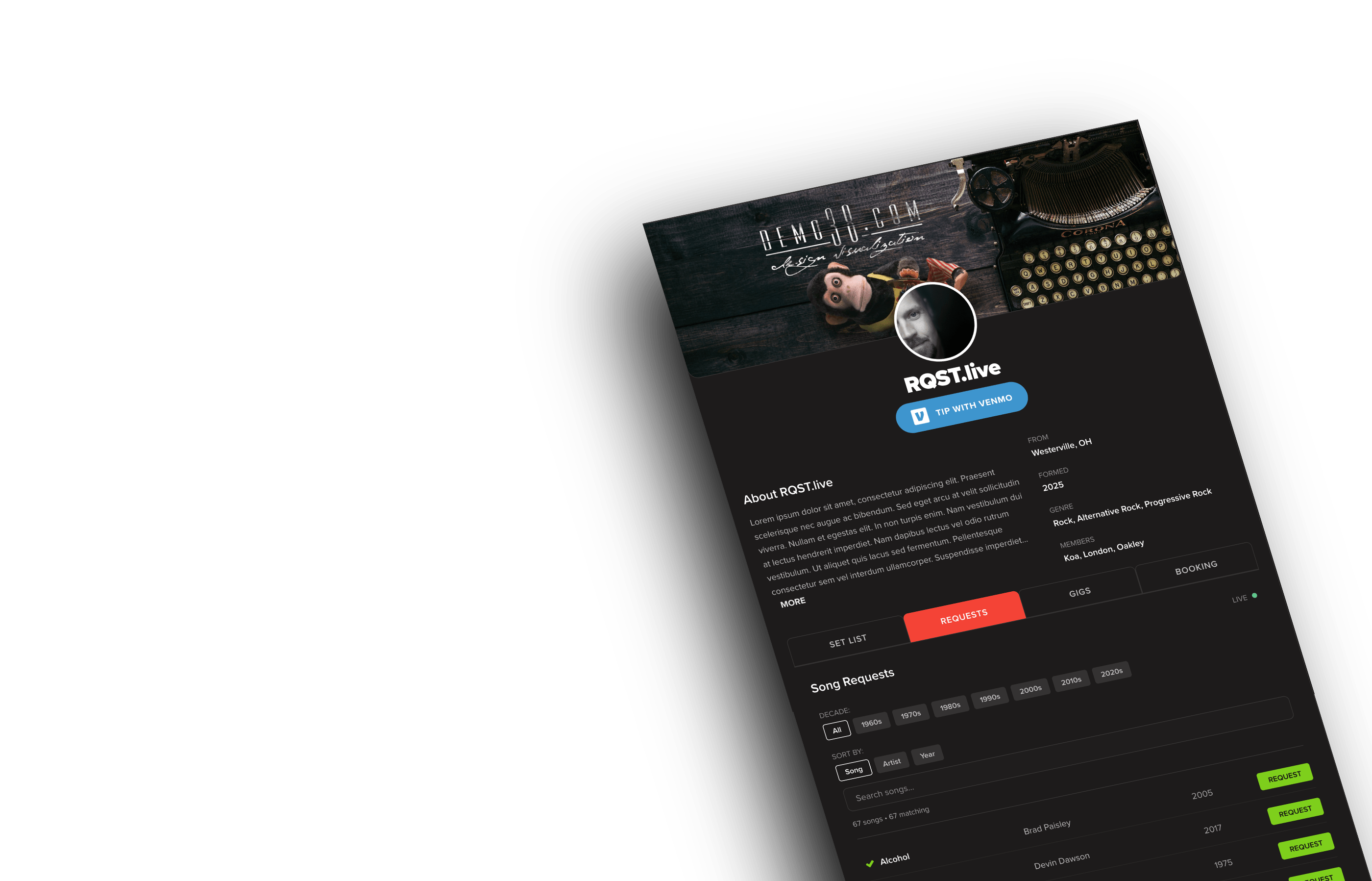 RQST Spotlight interface layer 1